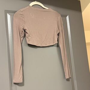 Naked Wardrobe cropped Beige Top size small